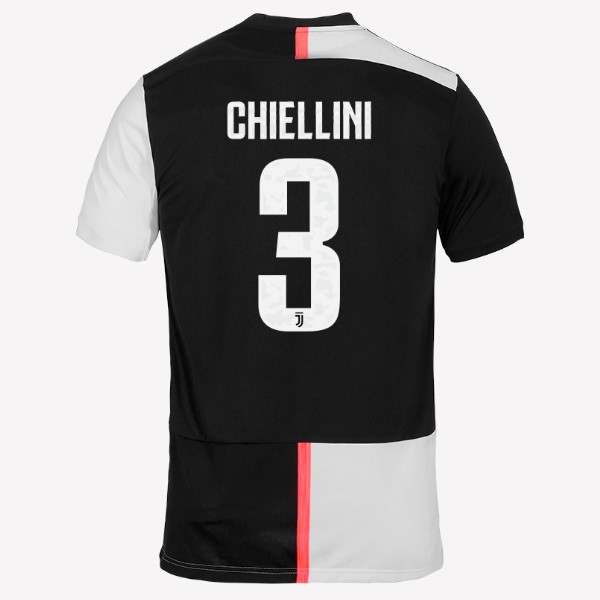 Camiseta Juventus NO.3 Chiellini 1ª 2019-2020 Blanco Negro